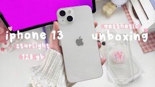 iphone 13 starlight (128 gb)  unboxing in 2023   + accessories & camera test 