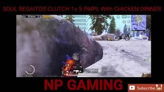 Soul regaltos chicken dinner Pmpl clutch 1v5 op gameplay vikendi map ?