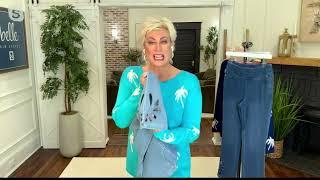 Belle by Kim Gravel Flexibelle Paisley Jean on QVC