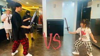 Uncle MAGICMAN VS His Niece | Jackson Wang Fencing Match with Aimee