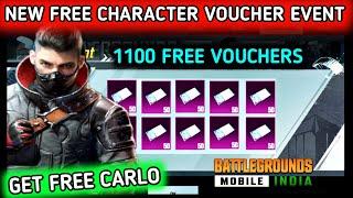 NEW FREE CHARACTER VOUCHER EVENT IN BGMI  GET 1100 FREE CHARACTER VOUCHERS & SHARDS & EXP IN BGMI