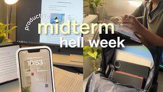 MIDTERMS EXAM study vlog — how i study for exams, lots of cramming & cleaning my room 