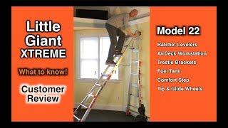 Little Giant Xtreme Ladder Review - Model 22 with Ratchet Levelers