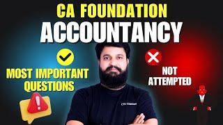 CA Foundation Accountancy Most Important Questions I CA Foundation Accounts Most Important Questions