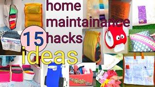 बेकार पडी shopping bag को सही use करने का तरीका/15 ways to home organizations ideas from waste bag