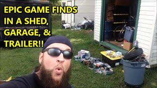 EPIC GAME FINDS IN A SHED, GARAGE, & TRAILER!! | Scottsquatch