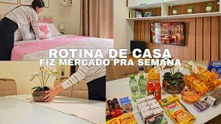 COMPRAS PRA SEMANA NO MERCADO| café da manhã, organização e decoração do meu quarto