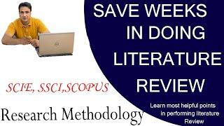 Save Weeks in doing Literature Review