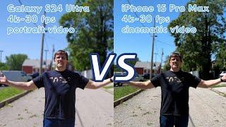 Galaxy S24 Ultra vs iPhone 15 Pro Max Full Videography Review