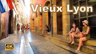 Walking In Lyon France - Basilique Notre Dame de Fourviere, Vieux Lyon (Old Town) - 4K Walks