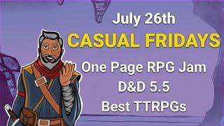 TTRPG Discussion! (Casual Friday 7.26.24)