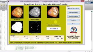 Tomato Disease Detection and Classification Using Image Processing Matlab Project Code