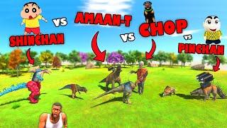 SHINCHAN vs CHOP vs AMAAN-T vs PINCHAN in Animal Revolt Battle Simulator