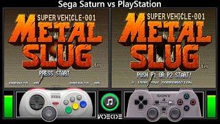 Metal Slug (Sega Saturn vs PlayStation) Gameplay Comparison