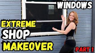 Pt1: EXTREME SHOP MAKEOVER // INSTALLING WINDOWS