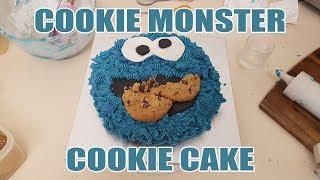 Cookie monster giant cookie cake