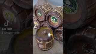 Мёд алтайский в деревянном бочонке ручной работы 0,75 кг