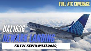 [MSFS] Real World Operations United Airlines Landing & Approach on Newark PMDG 737-800 (IVAO)