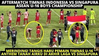 TANGIS HARU PEMAIN TIMNAS U16 SAAT TANAH AIRKU! FULL SELEBRASI KEMENANGAN INDONESIA VS SINGAPURA 3-0