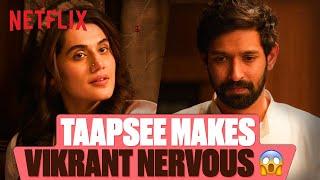 Taapsee Pannu Asks AWKWARD Questions To Vikrant Massey in #HaseenDillruba 