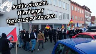 Antifa versucht Nürnberger Demozug zu stoppen (29.04.2024)