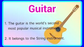 15 lines on guitar in english, few sentences about guitar, guitar information, Ashwin's World