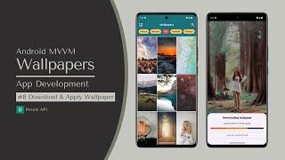 Wallpaper App in Android using MVVM – Part 8: Download, Apply Wallpaper #2 | Android Studio Tutorial
