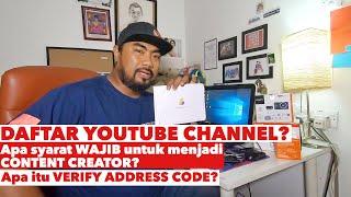 Akhirnya Verify Address Code Tiba, dah boleh dapat gaji dari youtube | bagaimana nak daftar Channel