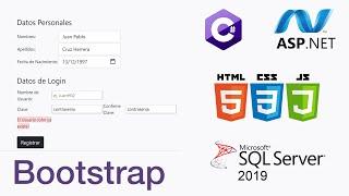 ASP.NET C || REGISTRO básico SIN Procedimientos Almacenados desde cero (SQL, CSS, JS)[2021]