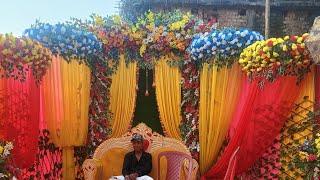 New jaimala stage flower decoration #decoration #wedding #event #viralvide #allevent #disha