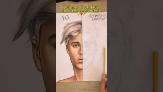 Dibujando a ​⁠@justinbieber yo versus mi hermano gemelo ️ #arte #dibujo #art