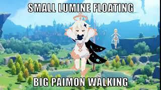 Rare footage of Paimon walking instead of Lumine