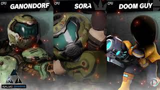 Smash Mods Ultimate:  Doom Guy vs Doom Guy vs Doom Guy