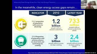 Advancing clean energy access for a truly just transition