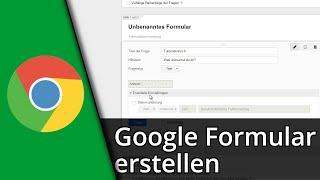 Google Formular erstellen  Tutorial