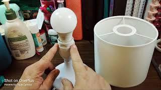 Dollar Tree Home Luminaire Table Lamp: How To Install Shade | No Instructions Given