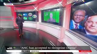 GNU I ANC agrees to recognise Orania on FF+ conditions: Groenewald