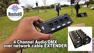 4 Channel Audio/DMX over network cable EXTENDER