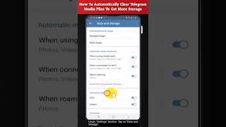 How Do I Automatically Clear Telegram Media Files To Get More Storage #shorts #telegram