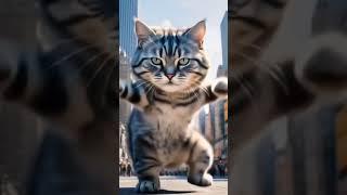 A giant cat play a dance. #cartoon #facts #animation #funny #shorts