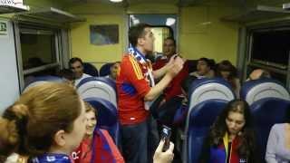 Armenian football fans in Naples subway