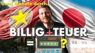 Reisedauer mit "BUDGET"- Land strecken?! | Was kosten zwei Monate durch Vietnam und Japan?