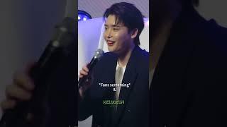 Lee Jong suk blushing when fans mentioned IU