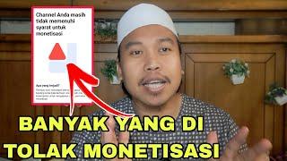 INFO BUAT PEMULA ⁉️ PENYEBAB CHANEL DI TOLAK MONETISASI