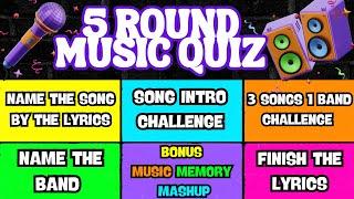 *NEW* 5 Round MUSIC Quiz | Test Your MUSIC KNOWLEDGE!