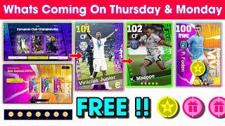 What Is Coming On Thursday & Next Monday In eFootball 2024 Mobile !! Upcoming Potw & Free Coins 