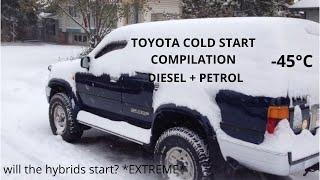 Full Toyota extreme cold start compilation (-45*C & more) Siberia,Canada & more - PETROL & DIESEL