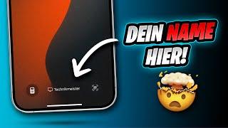 Füge deinen Namen auf den iPhone Sperrbildschirm hinzu! 