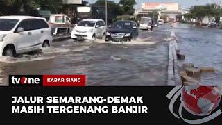 Pemudik Terabas Banjir di Jalan Pantura Semarang Demak dengan Jalan Kaki | Kabar Siang tvOne