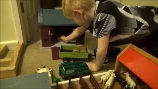 Jack and Harry build another toy farm on the landing